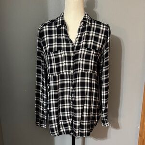 Mossimo Supply Co. Black and White Checkered Shirt